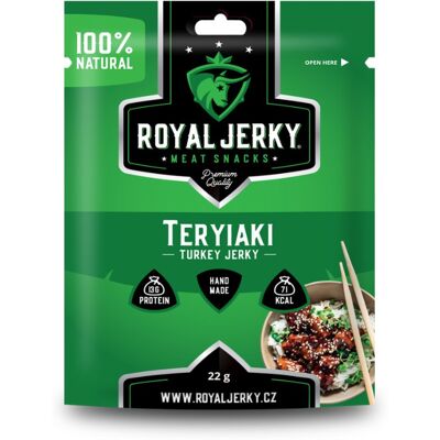 ROYAL JERKY Morčacie sušené mäso Teriyaki 22 g ROYAL JERKY Morčacie sušené mäso Teriyaki 22 g