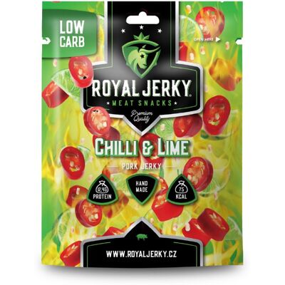 ROYAL JERKY Bravčové sušené mäso Chilli & Lime 22 g ROYAL JERKY Bravčové sušené mäso Chilli & Lime 22 g