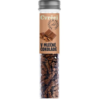 SENS Cvrčky v čokoláde 30 g – Mliečna čokoláda SENS Cvrčky v čokoláde 30 g – Mliečna čokoláda