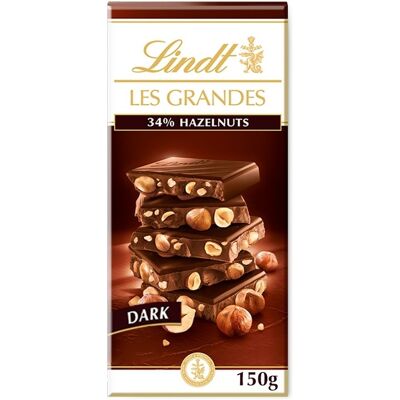 LINDT Les Grandes Dark Hazelnut 150 g LINDT Les Grandes Dark Hazelnut 150 g