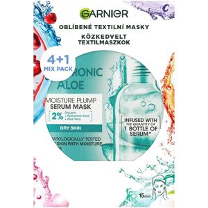 GARNIER Party Mix textilné masky 4 + 1 ks GARNIER Party Mix textilné masky 4 + 1 ks