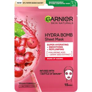 GARNIER Skin Naturals Hydra Bomb Sheet Mask Grape Seed Extract 28 g GARNIER Skin Naturals Hydra Bomb Sheet Mask Grape Seed Extract 28 g