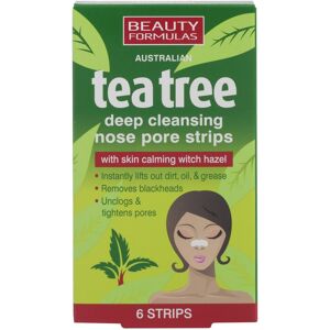 BEAUTY FORMULAS TEA TREE Čistiace pásky na nos 6 ks BEAUTY FORMULAS TEA TREE Čistiace pásky na nos 6 ks