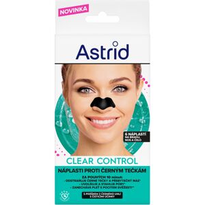 ASTRID Clear Control Náplasti proti čiernym bodkám s čiernym uhlím 6 ks ASTRID Clear Control Náplasti proti čiernym bodkám s čiernym uhlím 6 ks