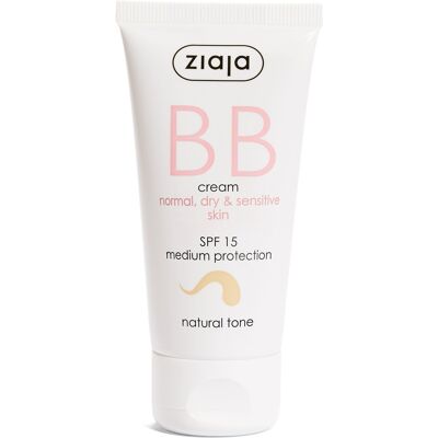 ZIAJA, BB krém normálna, suchá, citlivá pleť – tón prirodzený SPF15 50 ml ZIAJA, BB krém normálna, suchá, citlivá pleť – tón prirodzený SPF15 50 ml