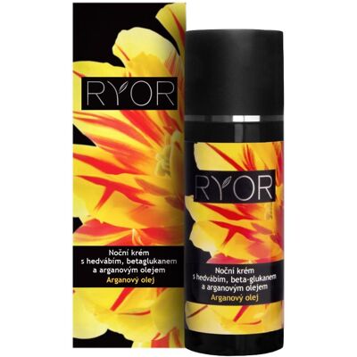RYOR Nočný krém s hodvábom, beta-glukánom a arganovým olejom 50 ml RYOR Nočný krém s hodvábom, beta-glukánom a arganovým olejom 50 ml