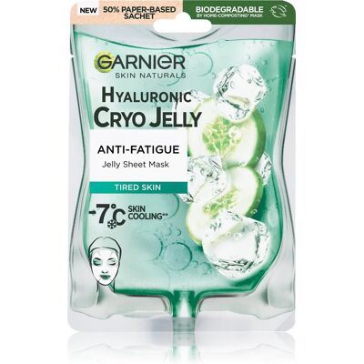 GARNIER Skin Naturals Hyaluronic Cryo Jelly Anti-Fatigue Jelly Sheet Mask 27 g GARNIER Skin Naturals Hyaluronic Cryo Jelly Anti-Fatigue Jelly Sheet Mask 27 g