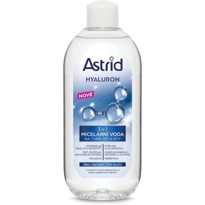 ASTRID Hyaluron Micelárna voda 3 v 1 na tvár, oči a ústa 400 ml ASTRID Hyaluron Micelárna voda 3 v 1 na tvár, oči a ústa 400 ml
