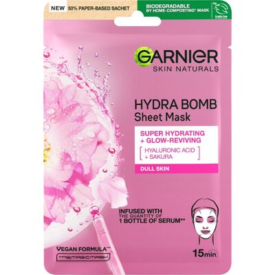 GARNIER Skin Naturals Hydra bomb Sheet Mask Sakura 28 g GARNIER Skin Naturals Hydra bomb Sheet Mask Sakura 28 g
