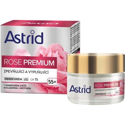ASTRID Rose Premium 55+ spevňujúcí a vyplňujúcí denný krém OF15 50 ml ASTRID Rose Premium 55+ spevňujúcí a vyplňujúcí denný krém OF15 50 ml