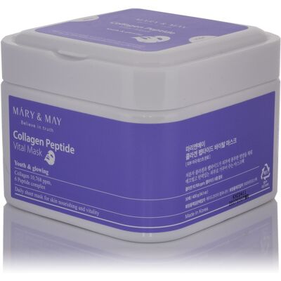 MARY & MAY Cica Collagen Peptide Vital Mask Pack 30 pcs (400 g) MARY & MAY Cica Collagen Peptide Vital Mask Pack 30 pcs (400 g)