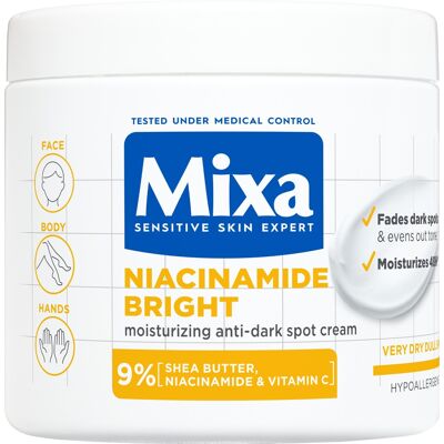 MIXA Niacinamide Bright hydratačný krém proti tmavým škvrnám, 400 ml MIXA Niacinamide Bright hydratačný krém proti tmavým škvrnám, 400 ml