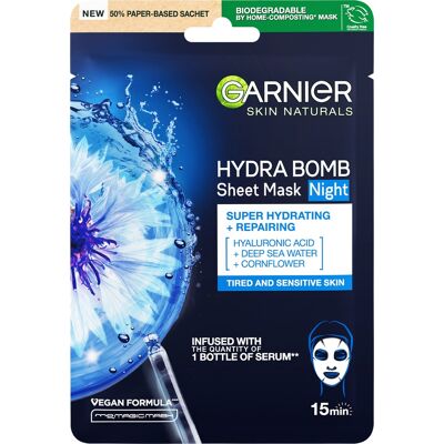 GARNIER Skin Naturals Hydra Bomb Sheet Mask Night 28 g GARNIER Skin Naturals Hydra Bomb Sheet Mask Night 28 g