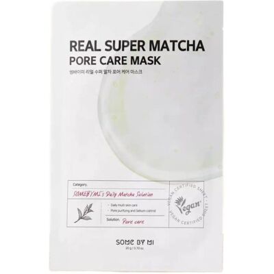 SOME BY MI Real Super Match Pore Care Mask – Čistiaca plátenková maska s Matchou 20 g SOME BY MI Real Super Match Pore Care Mask – Čistiaca plátenková maska s Matchou 20 g