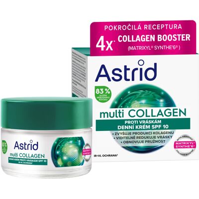 ASTRID Multicollagen Denný krém proti vráskam a na obnovenie pružnosti SPF10 50 ml ASTRID Multicollagen Denný krém proti vráskam a na obnovenie pružnosti SPF10 50 ml