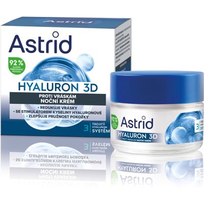ASTRID Hyaluron 3D Nočný krém proti vráskam 50 ml ASTRID Hyaluron 3D Nočný krém proti vráskam 50 ml