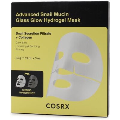COSRX Advanced Snail Mucin Glass Glow Hydrogel Mask 3× 34 g COSRX Advanced Snail Mucin Glass Glow Hydrogel Mask 3× 34 g