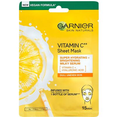 GARNIER Skin Naturals Vitamin C Sheet Mask Super Hydrating 28 g GARNIER Skin Naturals Vitamin C Sheet Mask Super Hydrating 28 g