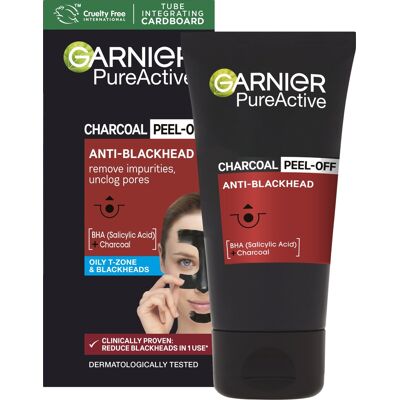 GARNIER PureActive Charcoal Peel-Off Anti-Blackhead Mask 50 ml GARNIER PureActive Charcoal Peel-Off Anti-Blackhead Mask 50 ml