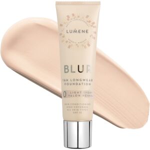 LUMENE Blur 16h Longwear Foundation SPF15 Shade 0 Light Ivory/Valon hehkua LUMENE Blur 16h Longwear Foundation SPF15 Shade 0 Light Ivory/Valon hehkua