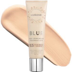 LUMENE Blur 16h Longwear Foundation SPF15 Shade 1.5 Fair Beige/Heleys LUMENE Blur 16h Longwear Foundation SPF15 Shade 1.5 Fair Beige/Heleys