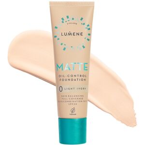 LUMENE Matte Oil-Control Foundation SPF20 Shade 0 Light Ivory LUMENE Matte Oil-Control Foundation SPF20 Shade 0 Light Ivory