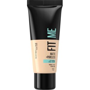 MAYBELLINE NEW YORK Maybellline New York Fit Me! Matte + Poreless make-up 110 Porcelain, 30 ml MAYBELLINE NEW YORK Maybellline New York Fit Me! Matte + Poreless make-up 110 Porcelain, 30 ml