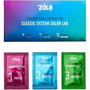 ZOLA Classic System Color Lab súprava na lamináciu mihalníc a obočia vo vrecúškach, 3× 1 ml ZOLA Classic System Color Lab súprava na lamináciu mihalníc a obočia vo vrecúškach, 3× 1 ml