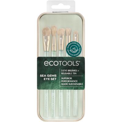 ECOTOOLS Sea Gems súprava štetcov na oči + plechové puzdro ECOTOOLS Sea Gems súprava štetcov na oči + plechové puzdro