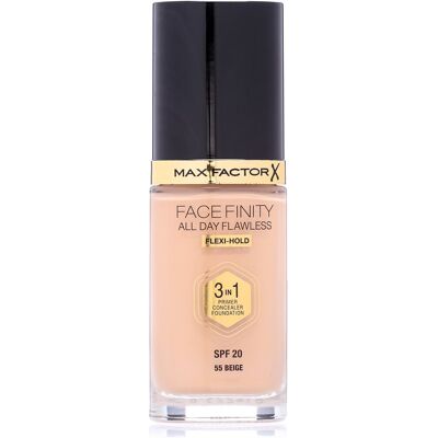 MAX FACTOR Facefinity All Day Flawless 3 in 1 Foundation SPF20 55 Beige 30 ml MAX FACTOR Facefinity All Day Flawless 3 in 1 Foundation SPF20 55 Beige 30 ml