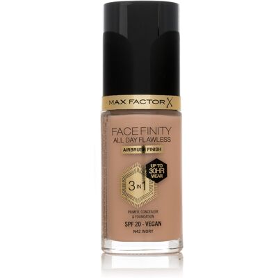 MAX FACTOR Facefinity All Day Flawless 3 v 1 SPF20 N42 Ivory 30 ml MAX FACTOR Facefinity All Day Flawless 3 v 1 SPF20 N42 Ivory 30 ml