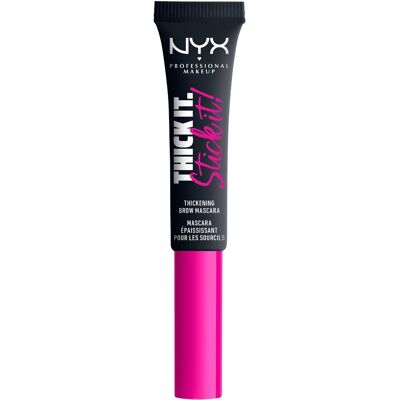 NYX PROFESSIONAL MAKEUP Thick It Stick It Brow Mascara 08 Black maskara na obočie, 7 ml NYX PROFESSIONAL MAKEUP Thick It Stick It Brow Mascara 08 Black maskara na obočie, 7 ml