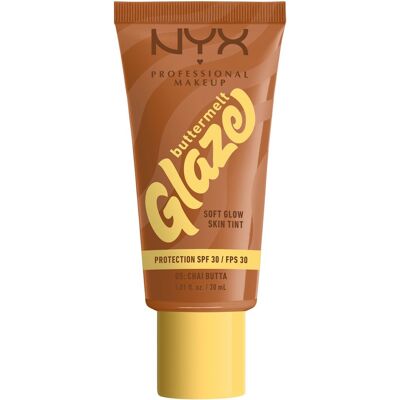 NYX PROFESSIONAL MAKEUP Buttermelt Glaze Soft Glow Skin Tint + SPF30, Chai Butta NYX PROFESSIONAL MAKEUP Buttermelt Glaze Soft Glow Skin Tint + SPF30, Chai Butta