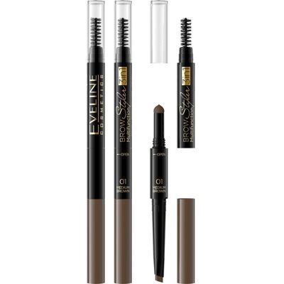 EVELINE COSMETICS Ceruzka na obočie 3 v 1 EVELINE COSMETICS Ceruzka na obočie 3 v 1