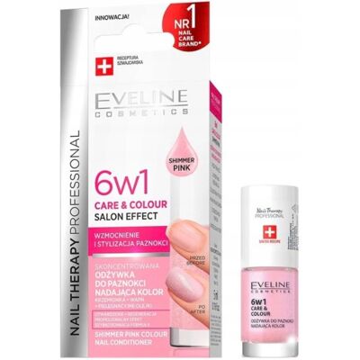 EVELINE COSMETICS Nail Therapy 6 v 1 Shimmer Pink 5 ml EVELINE COSMETICS Nail Therapy 6 v 1 Shimmer Pink 5 ml