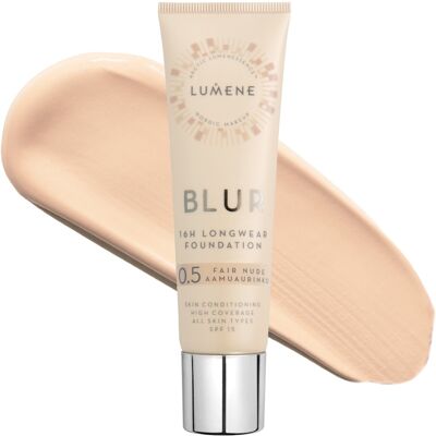 LUMENE Blur 16h Longwear Foundation SPF15 Shade 0.5 Fair Nude/Aamuaurinko LUMENE Blur 16h Longwear Foundation SPF15 Shade 0.5 Fair Nude/Aamuaurinko