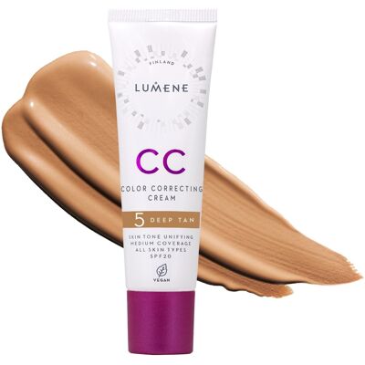 LUMENE CC Color Correcting Cream SPF20 Shade 5 Deep Tan LUMENE CC Color Correcting Cream SPF20 Shade 5 Deep Tan