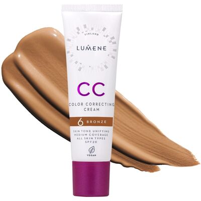 LUMENE CC Color Correcting Cream SPF20 Shade 6 Bronze LUMENE CC Color Correcting Cream SPF20 Shade 6 Bronze
