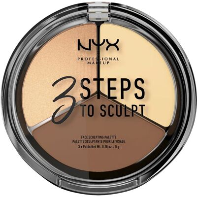 NYX PROFESSIONAL MAKEUP 3 Steps To Sculpt 02 Light kontúrovacia paletka, 15 g NYX PROFESSIONAL MAKEUP 3 Steps To Sculpt 02 Light kontúrovacia paletka, 15 g