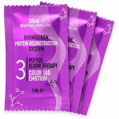 ZOLA Color Lab Emotion Peptide Bloom Therapy 03 – krok 3 laminácia mihalníc a obočia, vrecká 3× 1 ml ZOLA Color Lab Emotion Peptide Bloom Therapy 03 – krok 3 laminácia mihalníc a obočia, vrecká 3× 1 ml