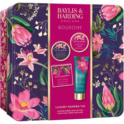 BAYLIS & HARDING Boudoire Tropical Paradise v plechovej dóze 150 ml BAYLIS & HARDING Boudoire Tropical Paradise v plechovej dóze 150 ml