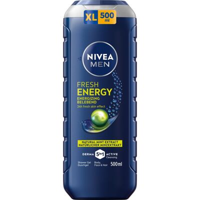 NIVEA MEN Fresh Energy Shower Gel 500 ml NIVEA MEN Fresh Energy Shower Gel 500 ml