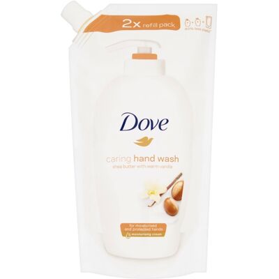 DOVE Bambucké maslo a vanilka tekuté mydlo náhradná náplň 500 ml DOVE Bambucké maslo a vanilka tekuté mydlo náhradná náplň 500 ml