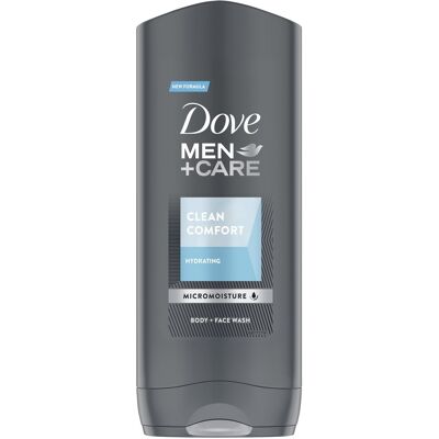 DOVE Men + Care Clean Comfort Hydrating 2 v 1 Sprchovací gél 400 ml DOVE Men + Care Clean Comfort Hydrating 2 v 1 Sprchovací gél 400 ml