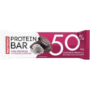 Nutrend Protein Bar 50, 50 g, cookies + cream Nutrend Protein Bar 50, 50 g, cookies + cream