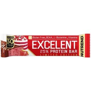 Nutrend EXCELENT protein bar, 85 g, jahodová torta Nutrend EXCELENT protein bar, 85 g, jahodová torta