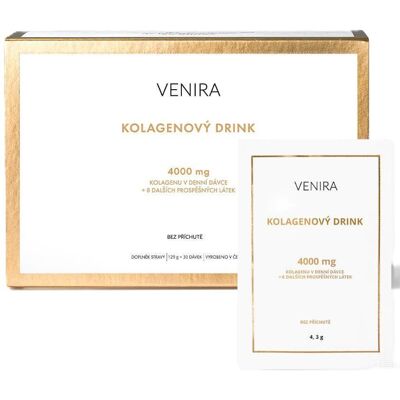 VENIRA Kolagénový drink na vlasy, nechty, pleť, morský kolagén, bez príchuti 30× 4,3 g VENIRA Kolagénový drink na vlasy, nechty, pleť, morský kolagén, bez príchuti 30× 4,3 g