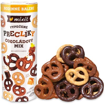 Mixit Veľké Mixit praclíky – čokoládový mix 500 g Mixit Veľké Mixit praclíky – čokoládový mix 500 g