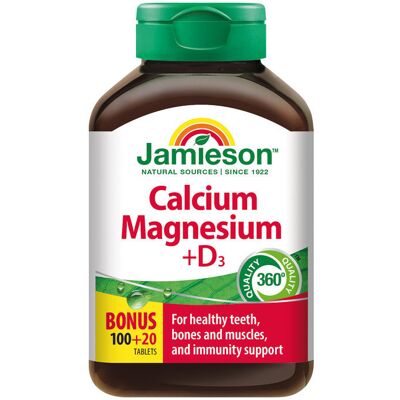 JAMIESON Ca + Mg + vit. D 120 tabliet JAMIESON Ca + Mg + vit. D 120 tabliet