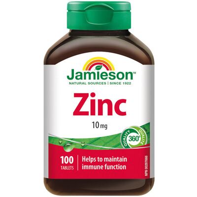 JAMIESON Zinok 10 mg 100 tabliet JAMIESON Zinok 10 mg 100 tabliet